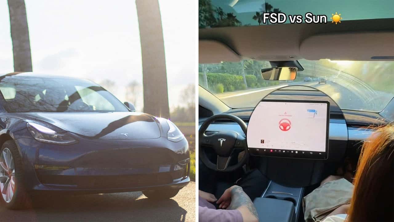 Tesla помиляється при низькому сонці