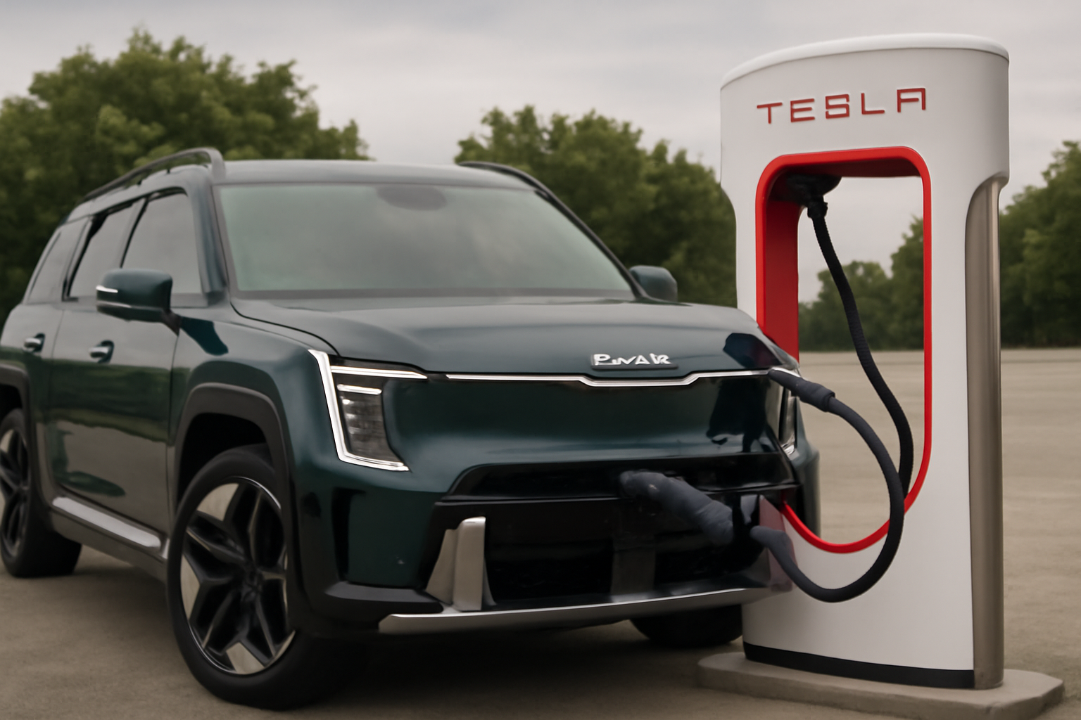Чи можна зарядити Kia EV9 на зарядці Tesla?