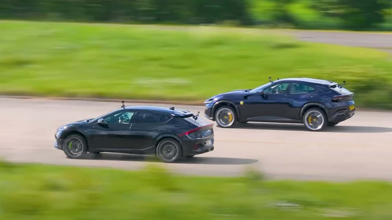 Електрокар проти V12: Kia EV6 GT обганяє Ferrari Purosangue