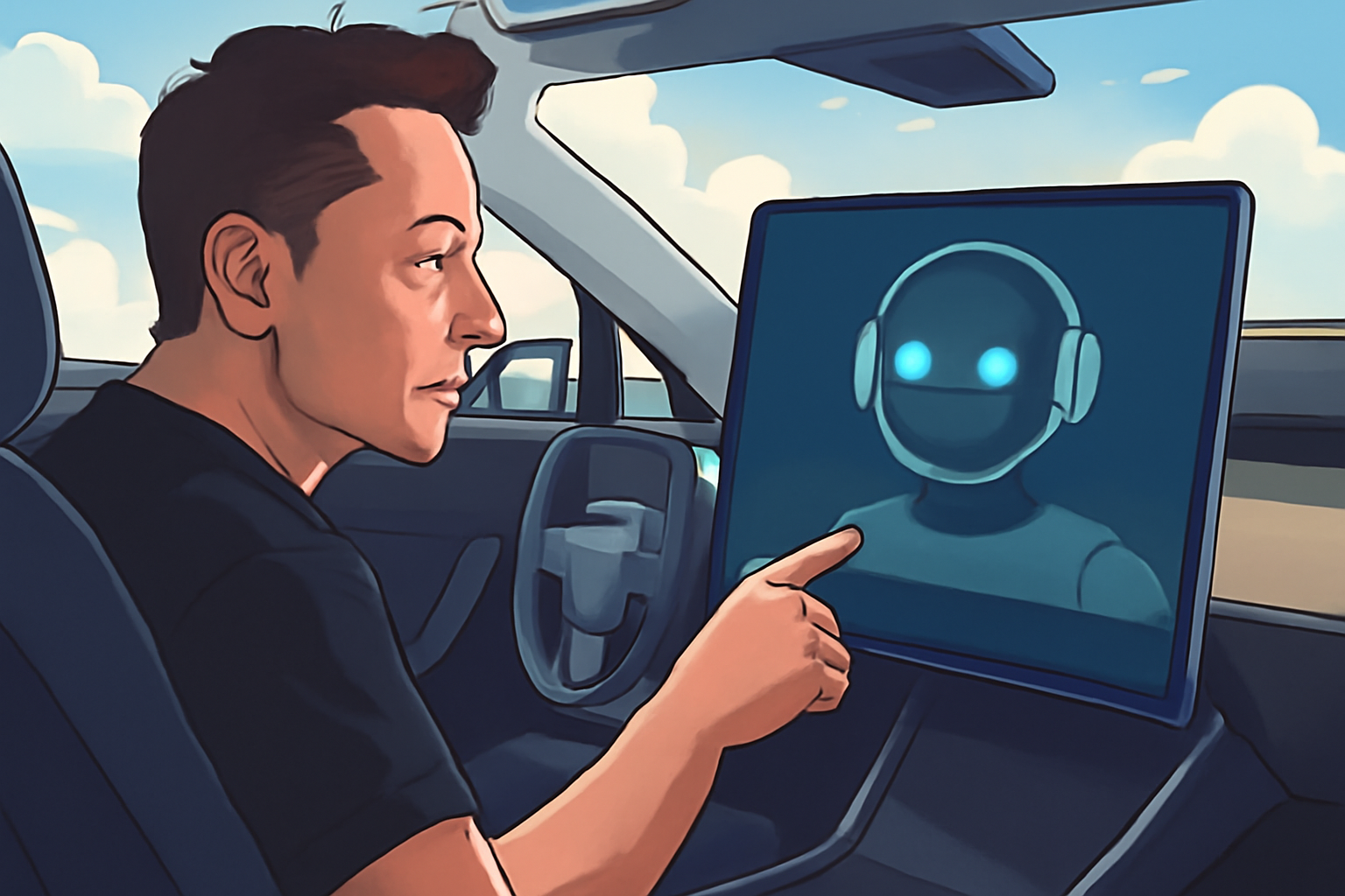 Маск: AI-асистент Grok з’явиться в Tesla вже наступного тижня