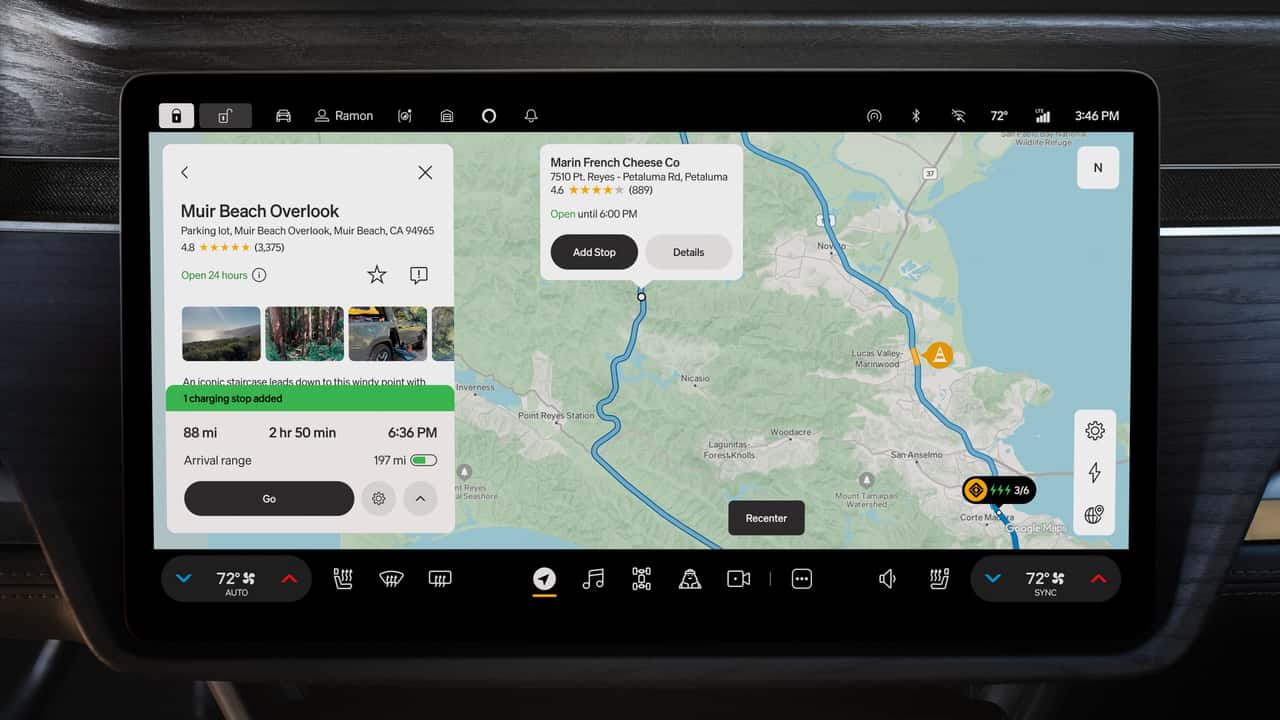 Rivian додає навігацію Google Maps у свої електромобілі