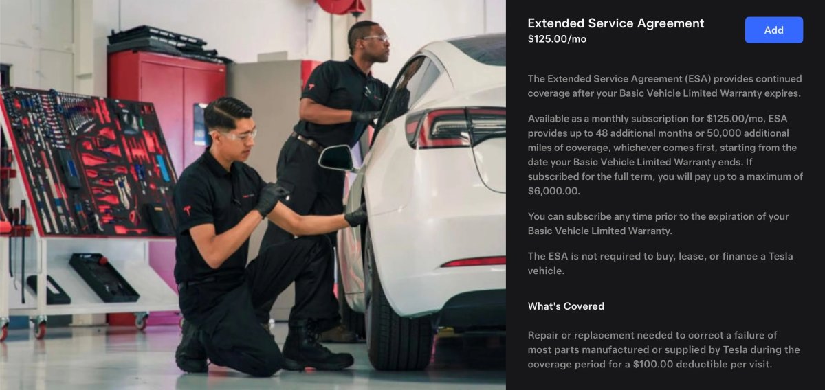 Місячна підписка ESA від Tesla: умови та вартість у США